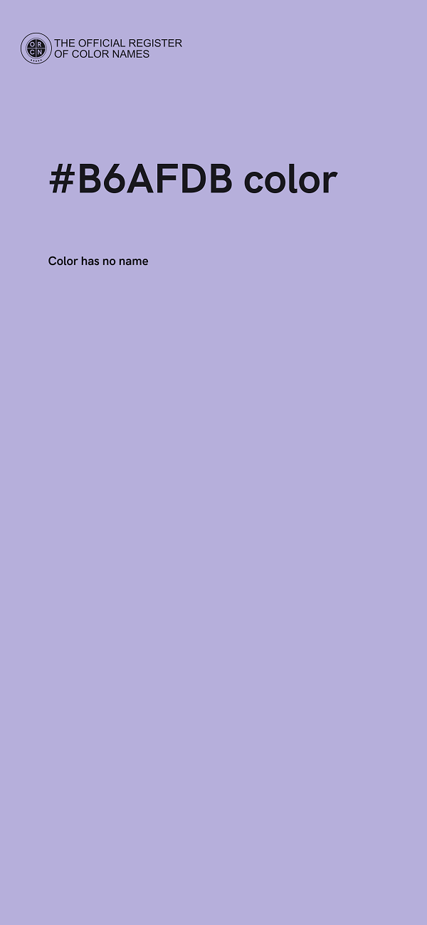 #B6AFDB color image