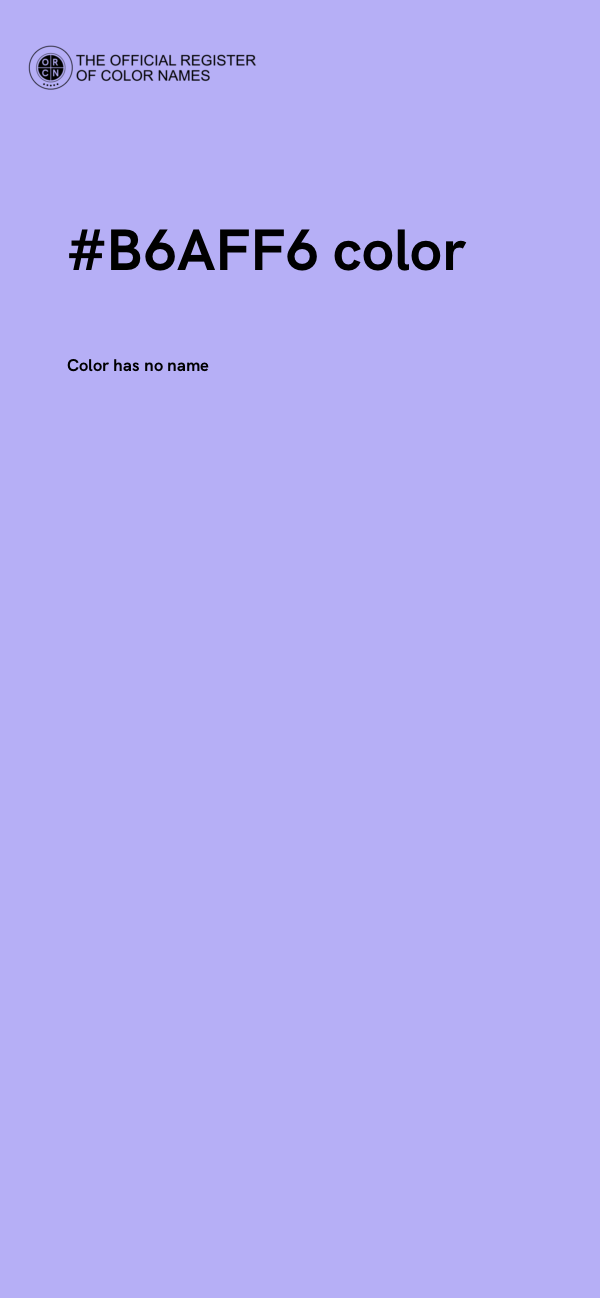 #B6AFF6 color image