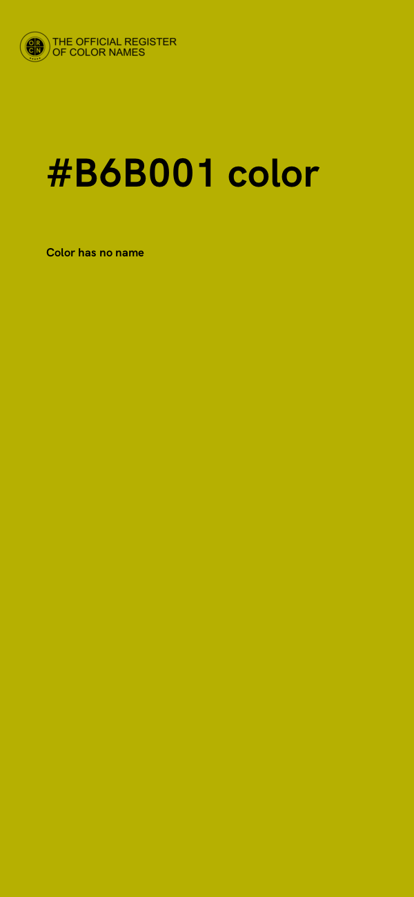 #B6B001 color image