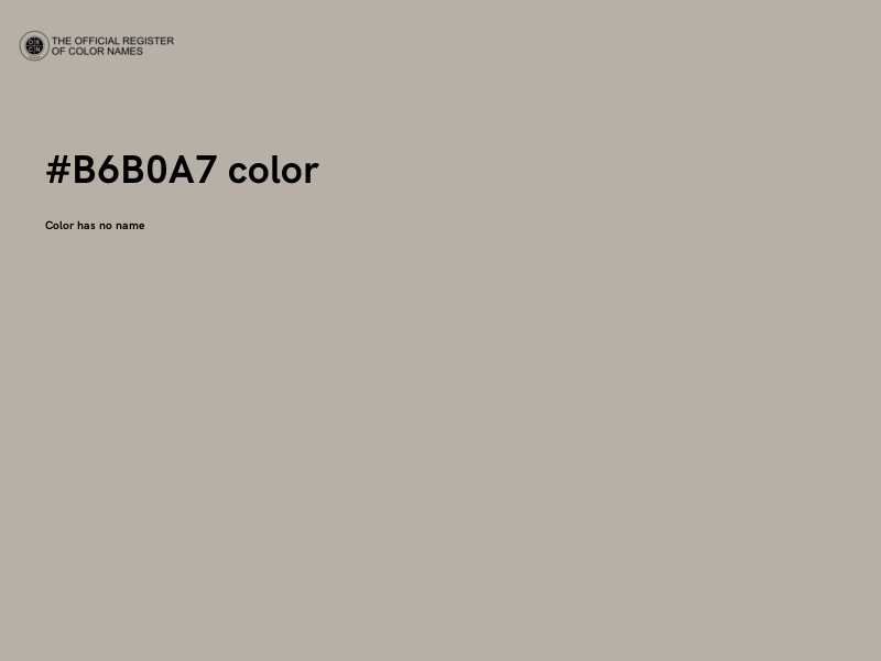 #B6B0A7 color image