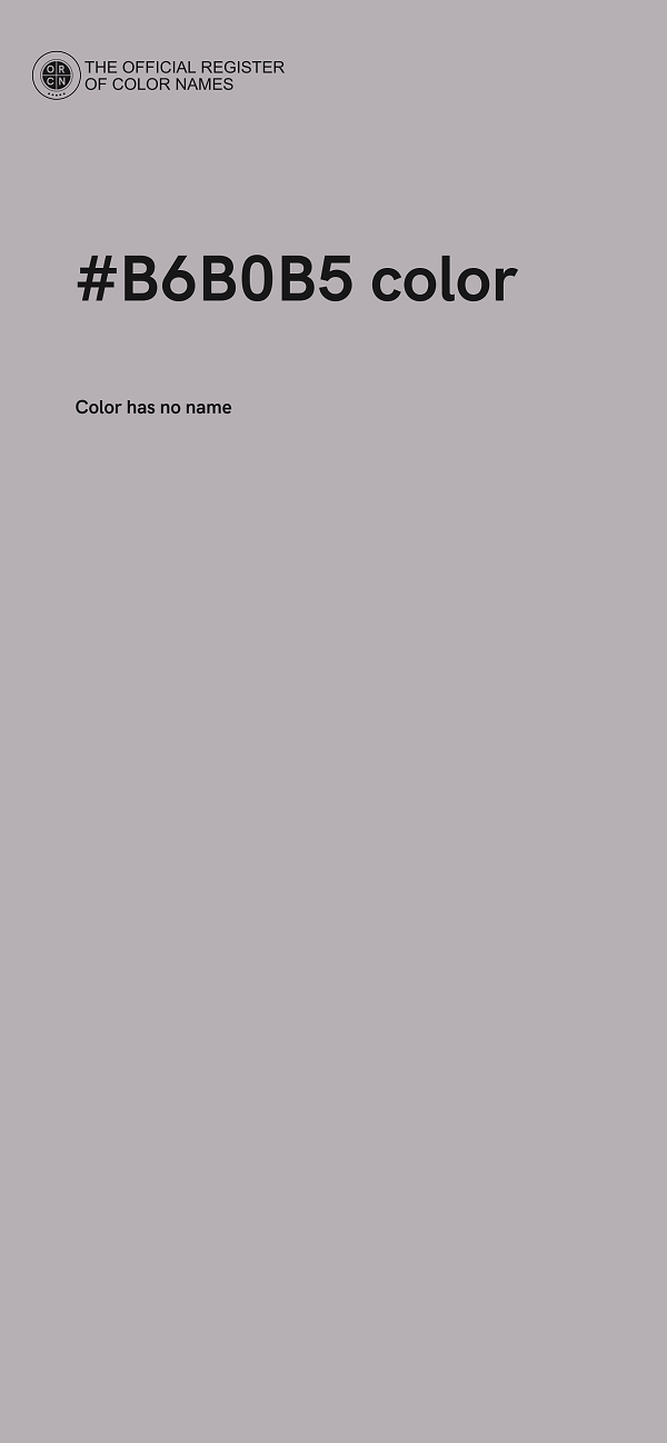 #B6B0B5 color image