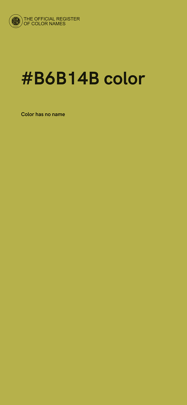 #B6B14B color image