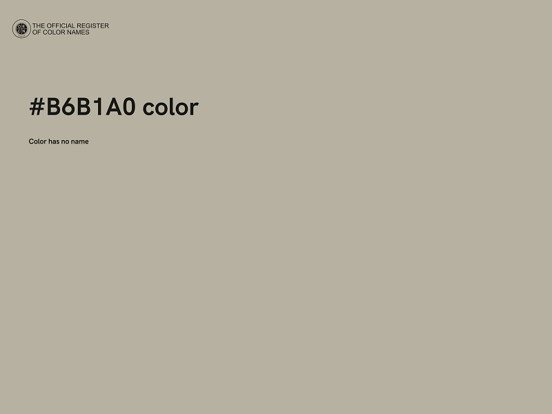 #B6B1A0 color image