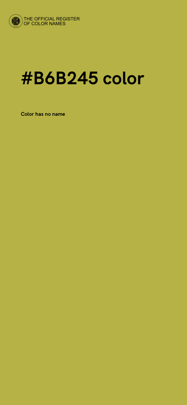 #B6B245 color image