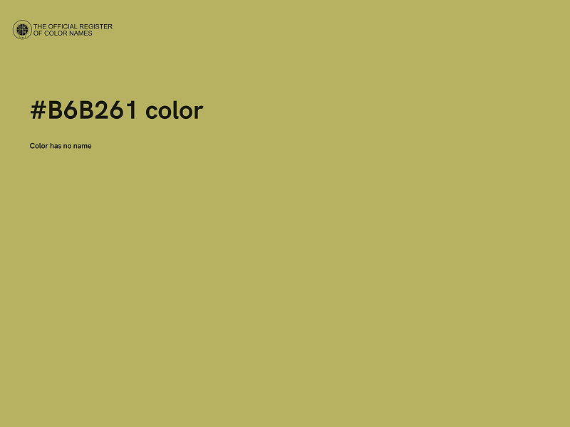 #B6B261 color image