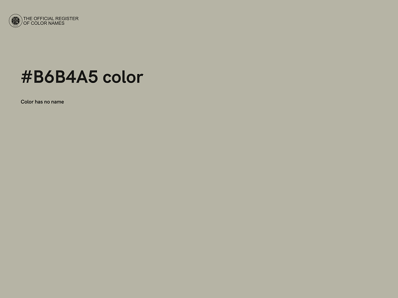 #B6B4A5 color image