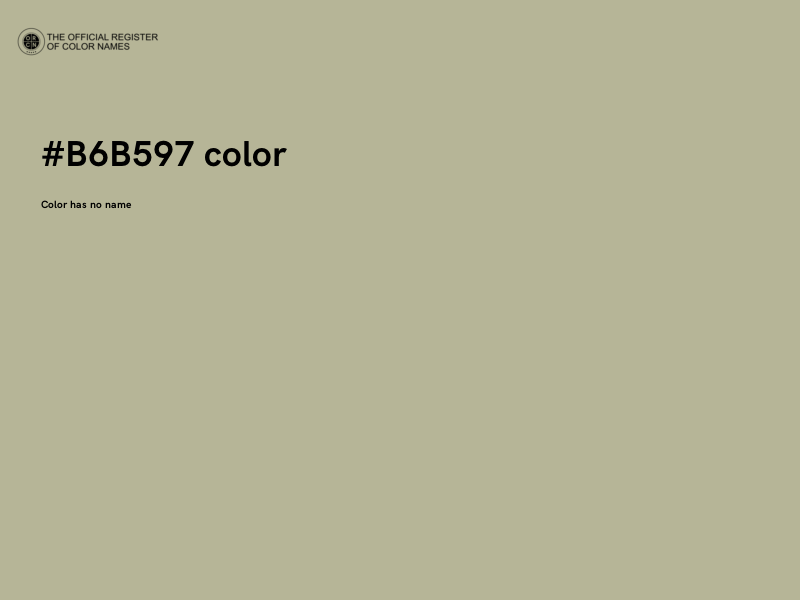 #B6B597 color image