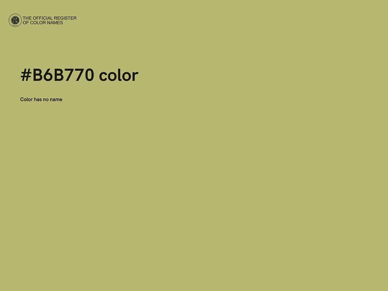 #B6B770 color image