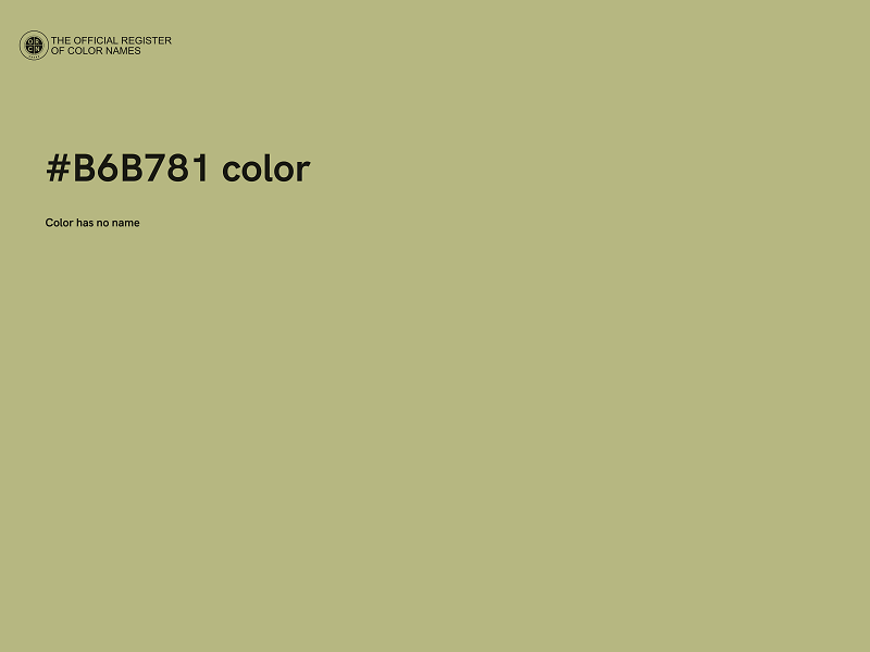 #B6B781 color image