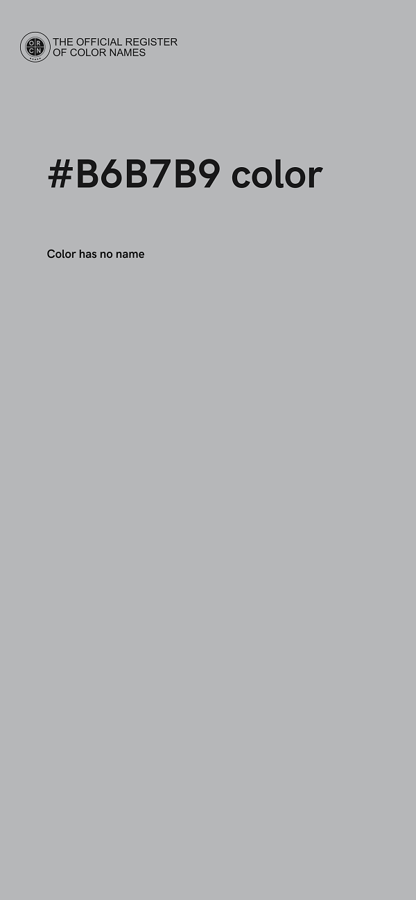 #B6B7B9 color image