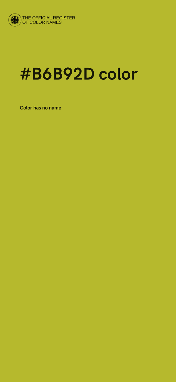 #B6B92D color image