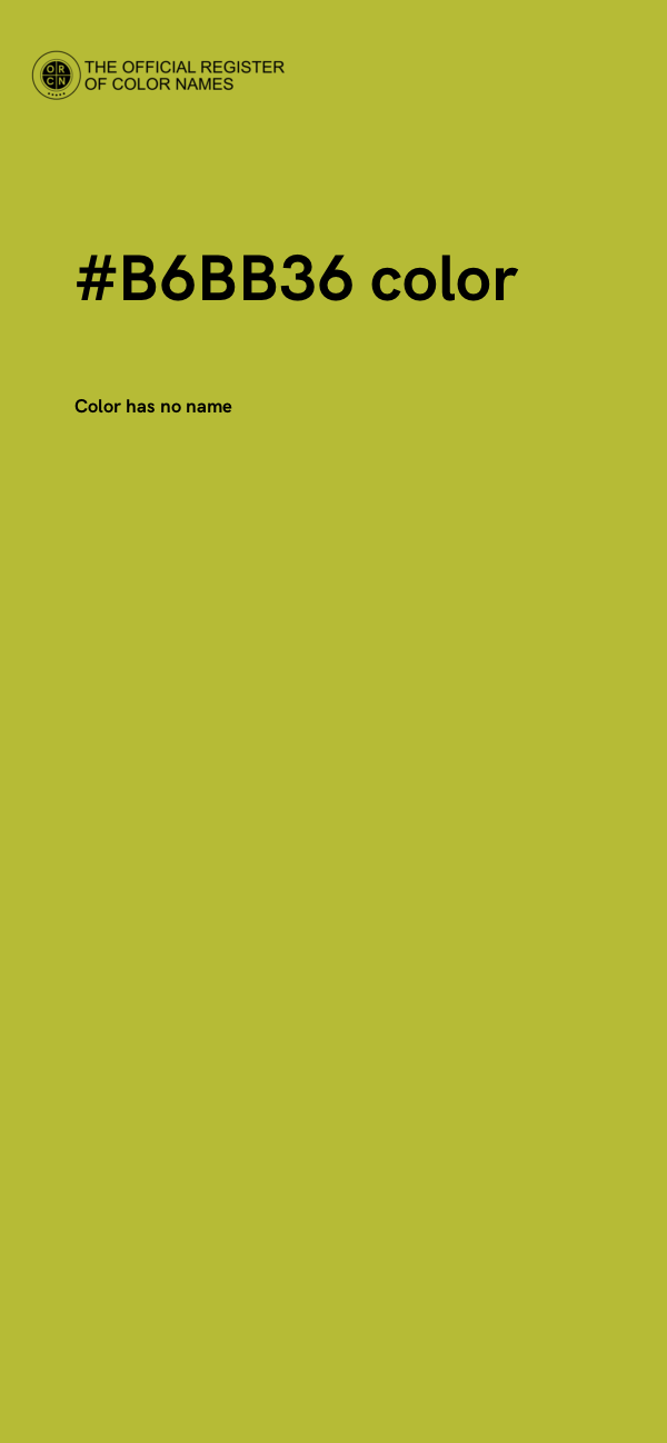 #B6BB36 color image