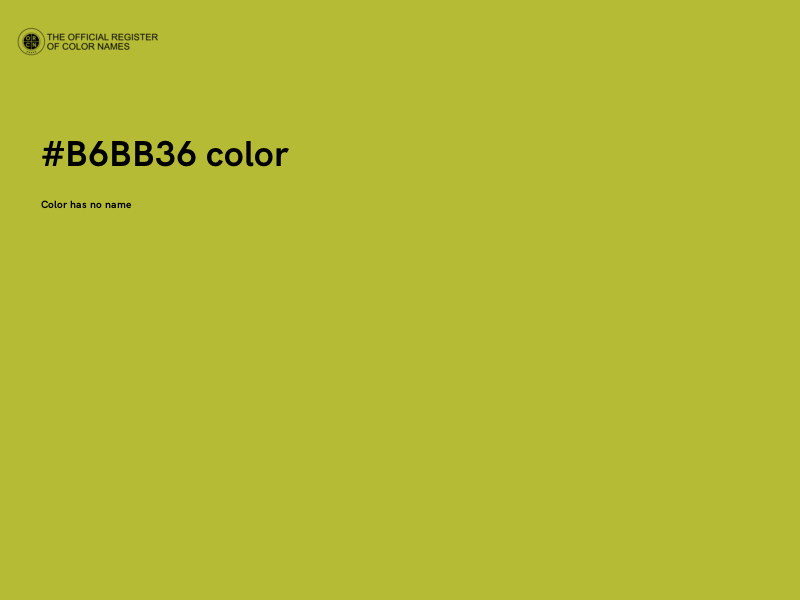 #B6BB36 color image