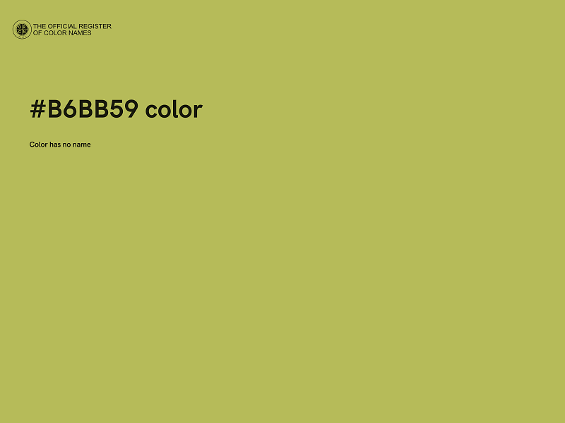 #B6BB59 color image