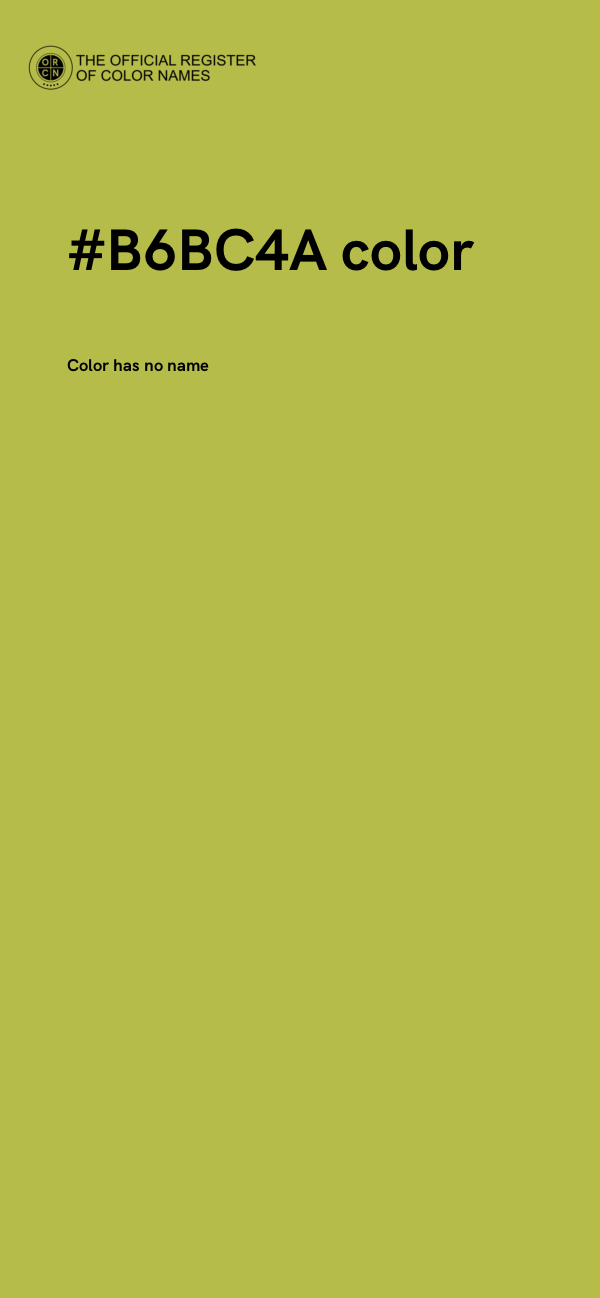 #B6BC4A color image