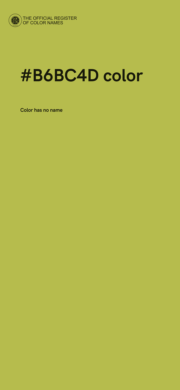 #B6BC4D color image