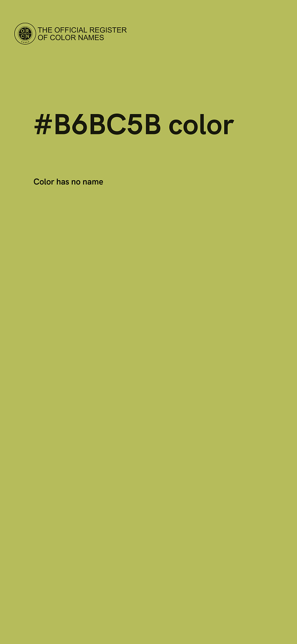 #B6BC5B color image