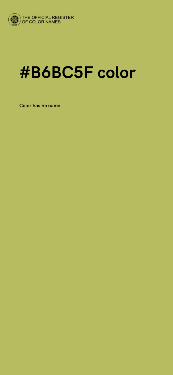 #B6BC5F color image