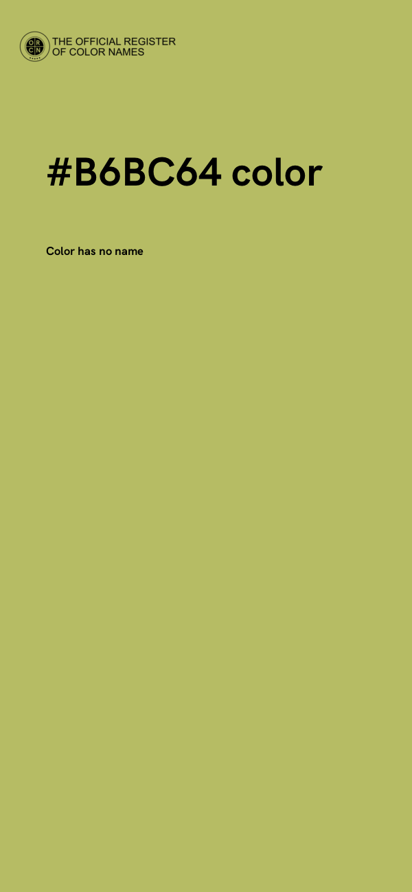 #B6BC64 color image