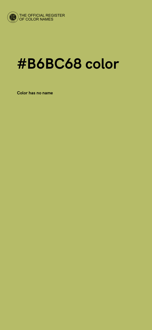 #B6BC68 color image