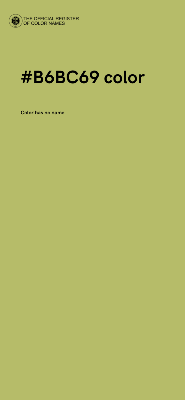 #B6BC69 color image