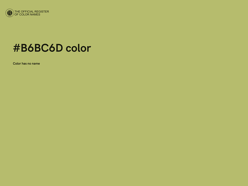 #B6BC6D color image