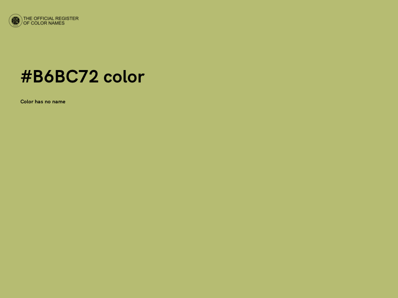 #B6BC72 color image