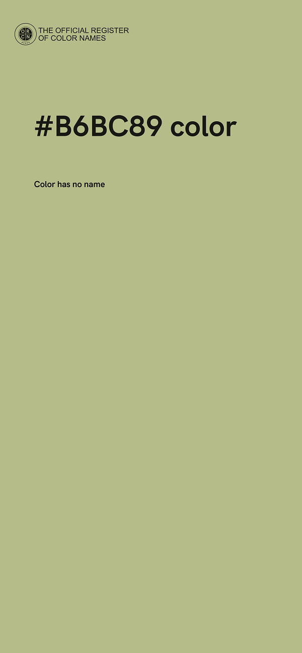 #B6BC89 color image