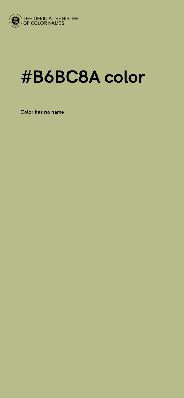 #B6BC8A color image