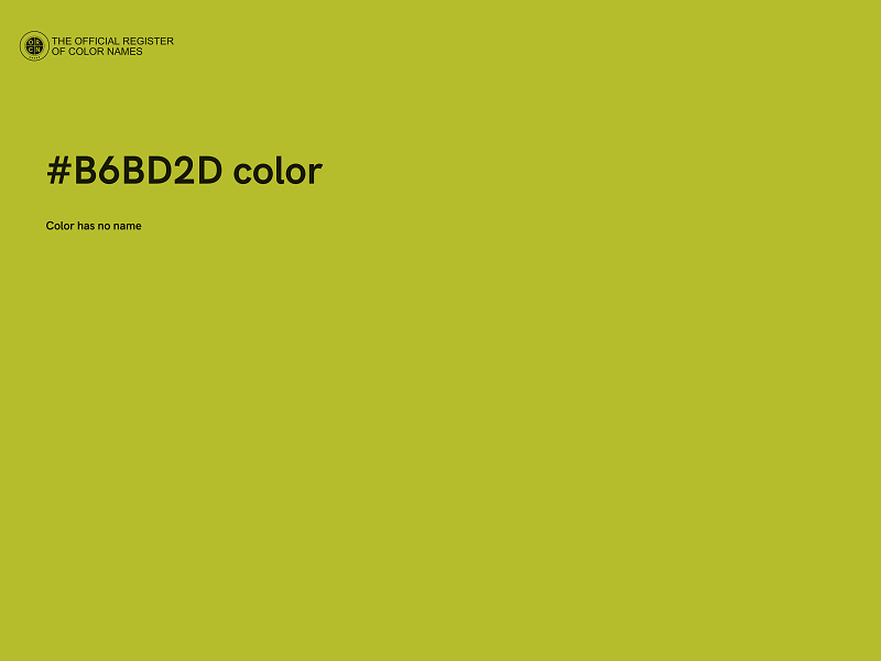 #B6BD2D color image