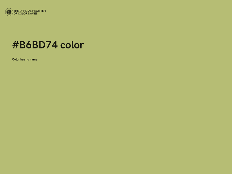 #B6BD74 color image