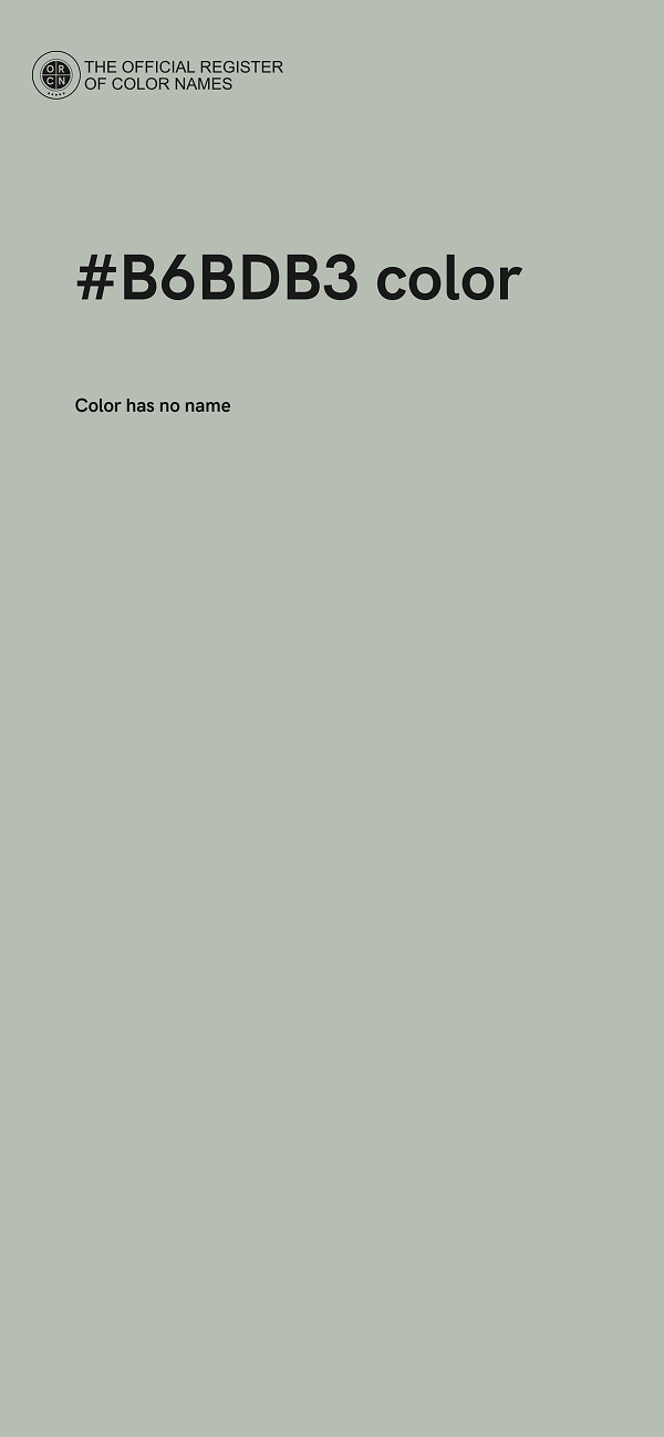 #B6BDB3 color image