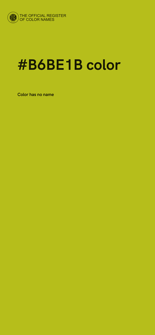 #B6BE1B color image
