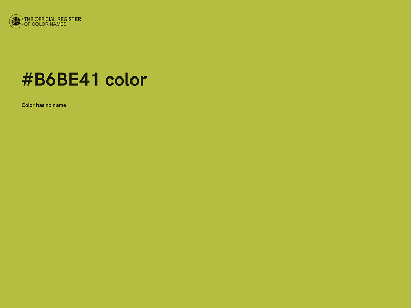 #B6BE41 color image