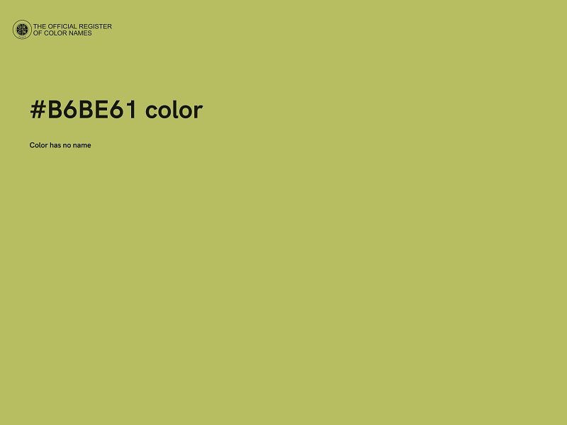 #B6BE61 color image