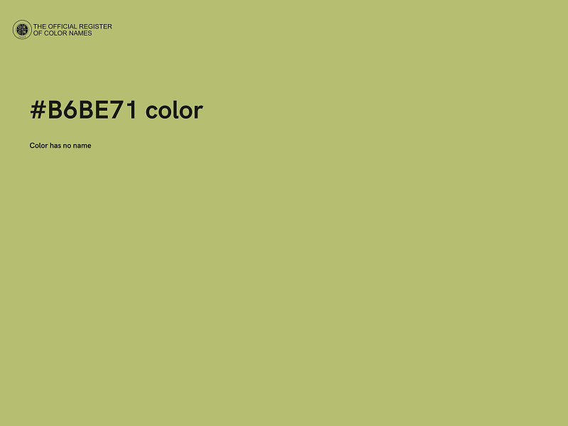 #B6BE71 color image