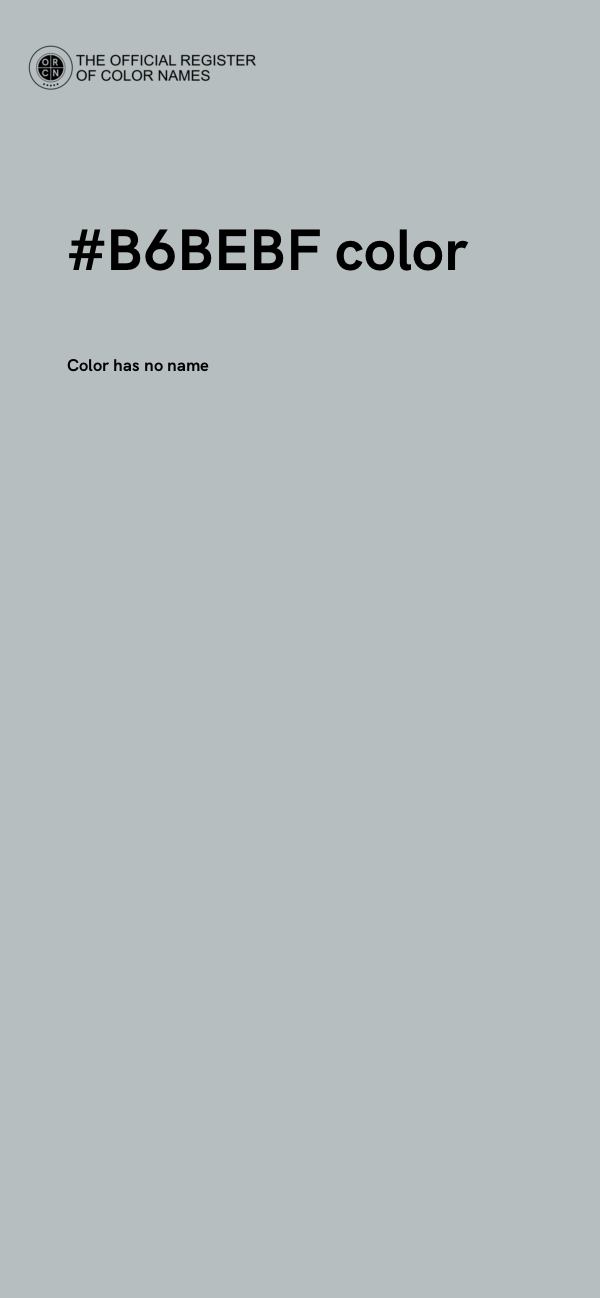 #B6BEBF color image
