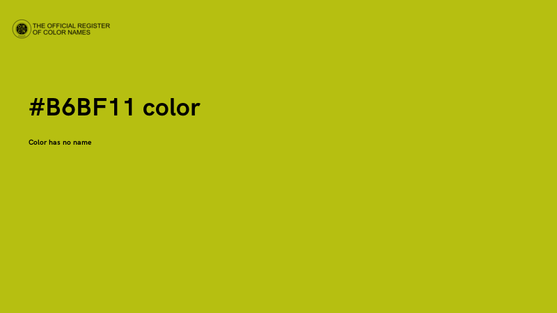 #B6BF11 color image