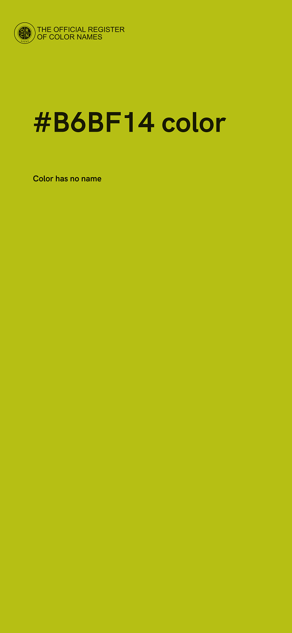 #B6BF14 color image