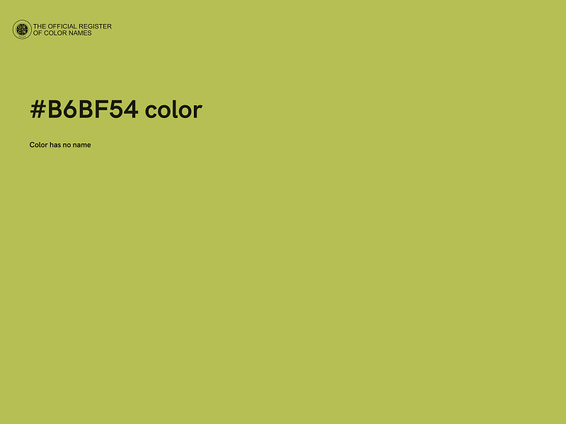 #B6BF54 color image