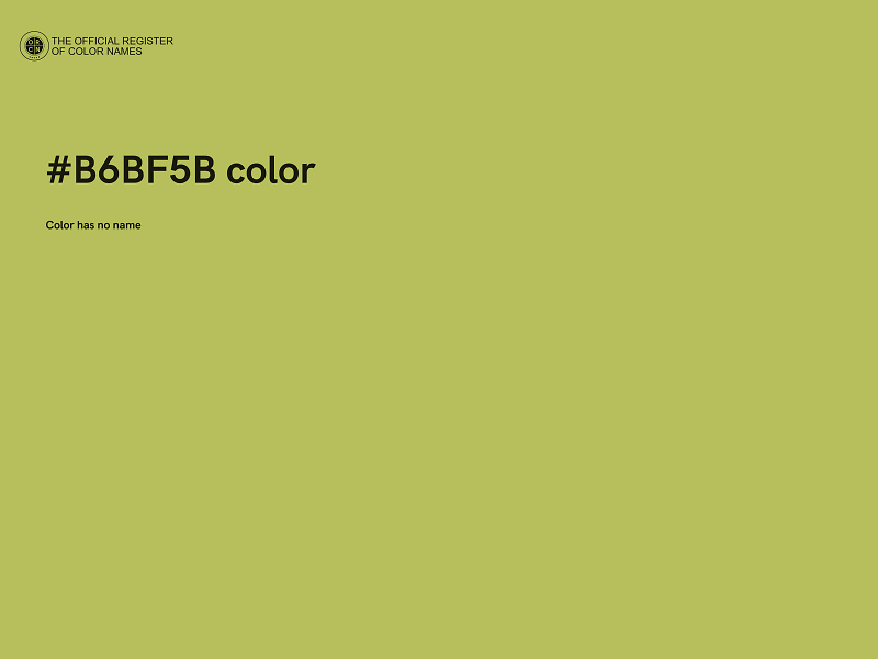 #B6BF5B color image