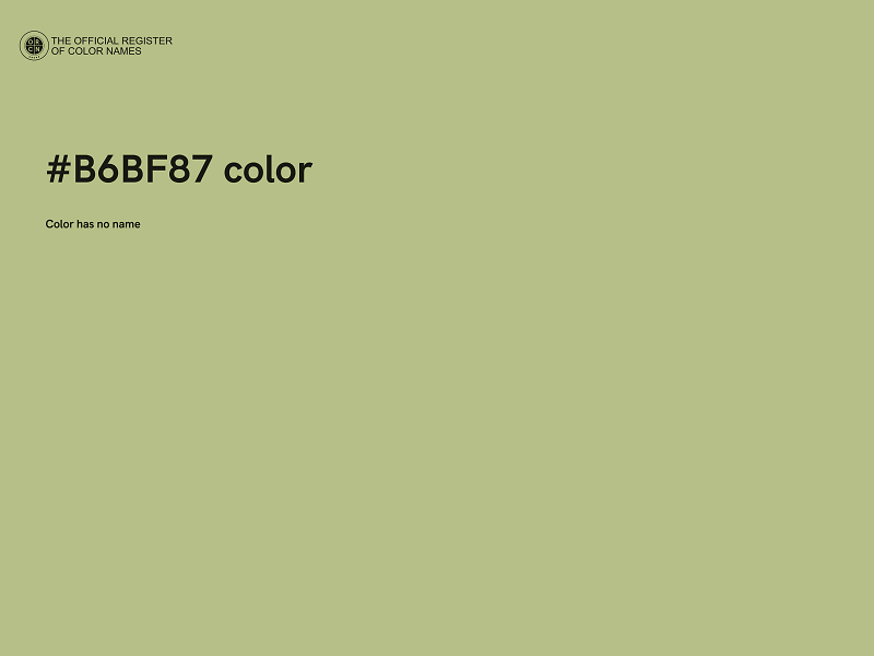 #B6BF87 color image