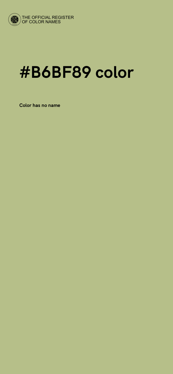 #B6BF89 color image