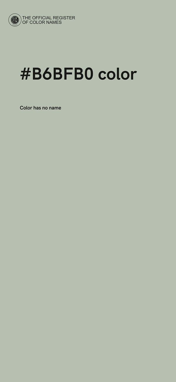 #B6BFB0 color image