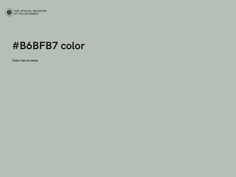 #B6BFB7 color image