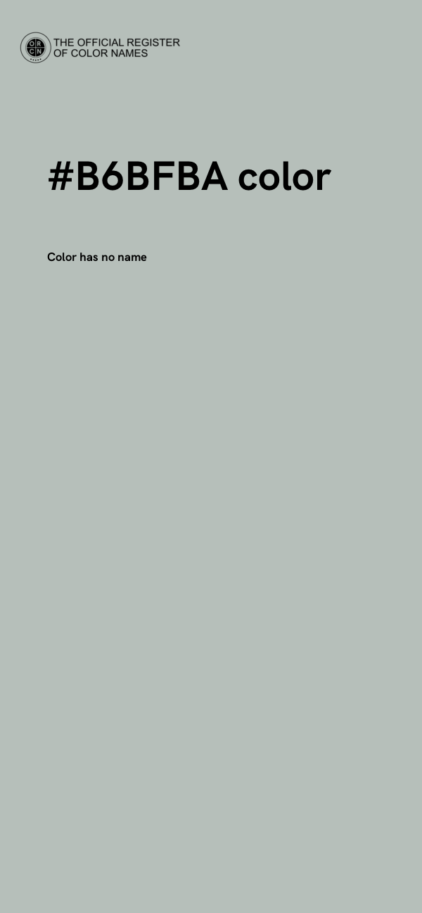 #B6BFBA color image