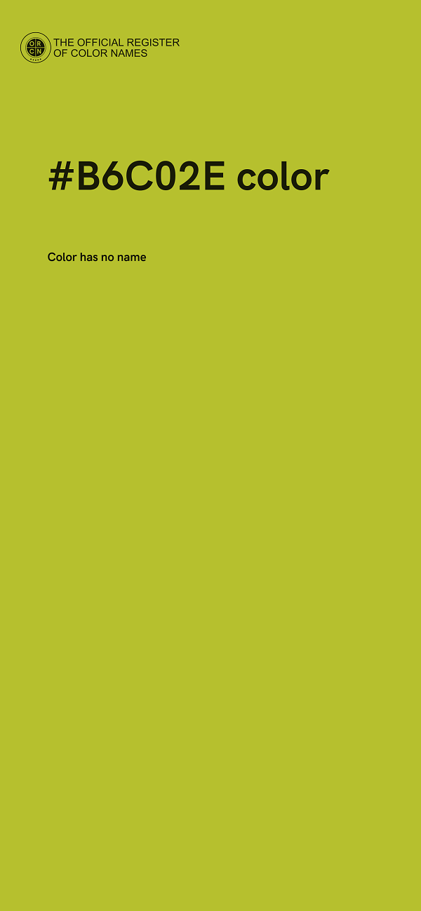 #B6C02E color image
