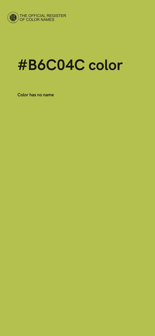 #B6C04C color image