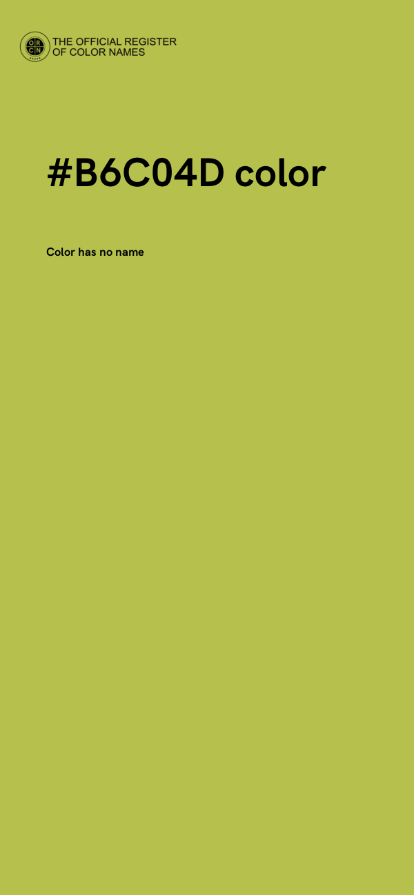 #B6C04D color image