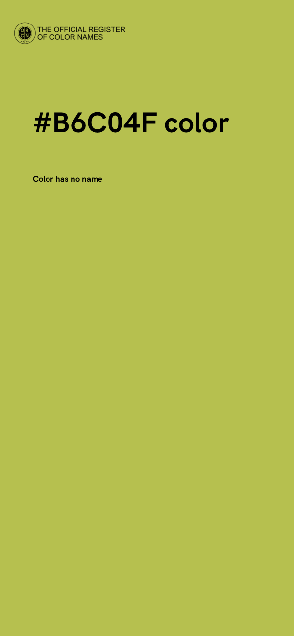 #B6C04F color image